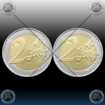 2 x 2 EVRO NEMČIJA + FRANCIJA 2019 "BERLINSKI ZID" UNC